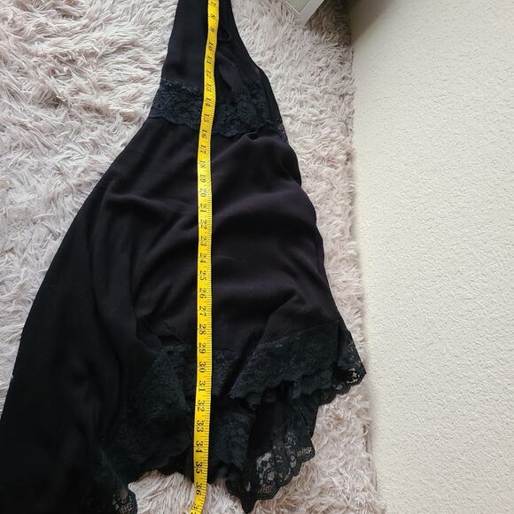 Intimately Free People Black Mesh Sleeveless Halter Asymmetric Hem Dress Size XS - Picture 12 of 12